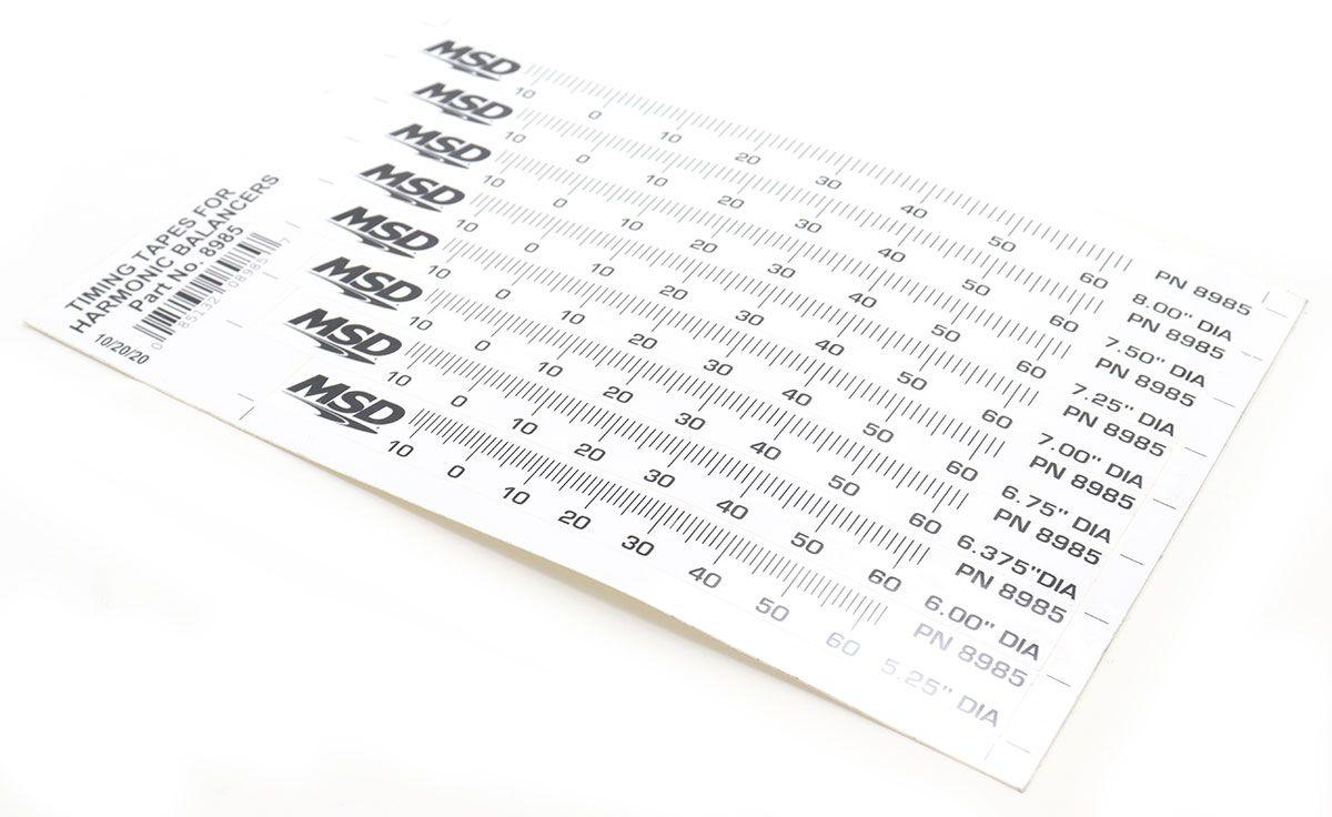 MSD Timing Tapes for Harmonic Balancers (MSD8985) MSD8985