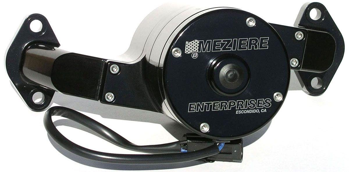 Meziere Big Block Chev Electric Water Pump, Black Finish (MZWP100S)