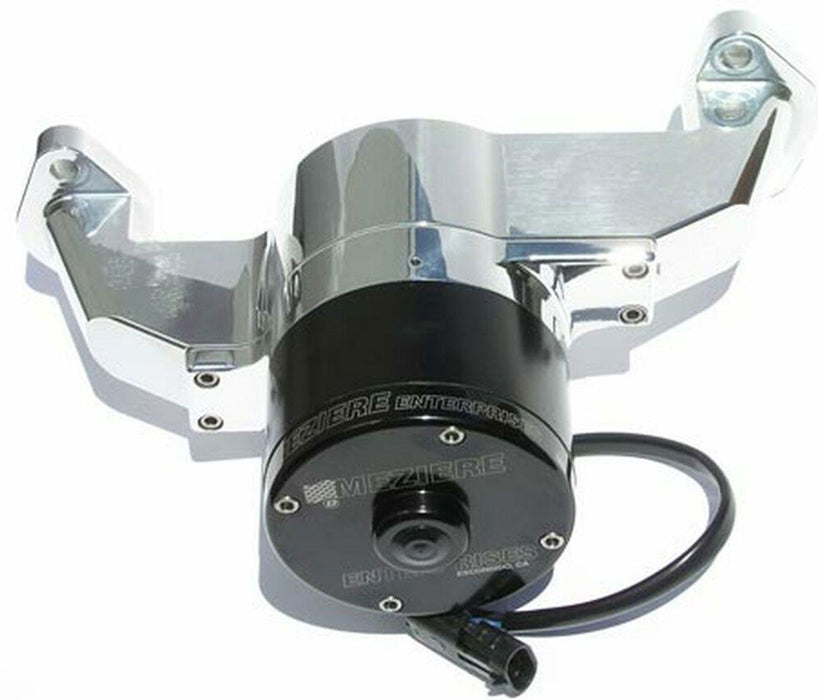 Meziere Small Block Chev Electric Water Pump, Chrome Finish (MZWP101C)