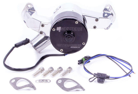 Meziere Small Block Chev Electric Water Pump, Polished Finish (MZWP101UHD) MZWP101UHD