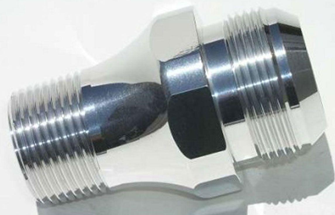 Meziere Inlet Fitting, 100 Series Electric Water Pumps -20AN Chrome Finish (MZWP1020C) MZWP1020C
