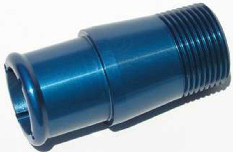 Meziere Inlet fitting, for 100 series electric water pumps, Blue Finish (MZWP1125B) MZWP1125B