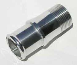 Meziere Inlet fitting, for 100 series electric water pumps, Chrome Finish (MZWP1125C) MZWP1125C