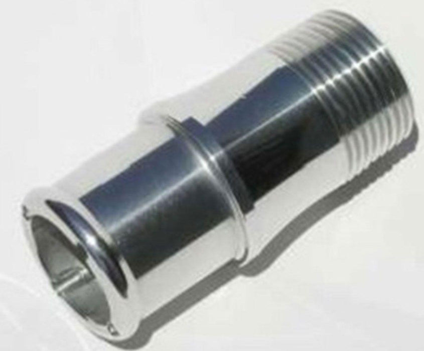 Meziere Inlet fitting, for 100 series electric water pumps, Polished Finish (MZWP1125U)