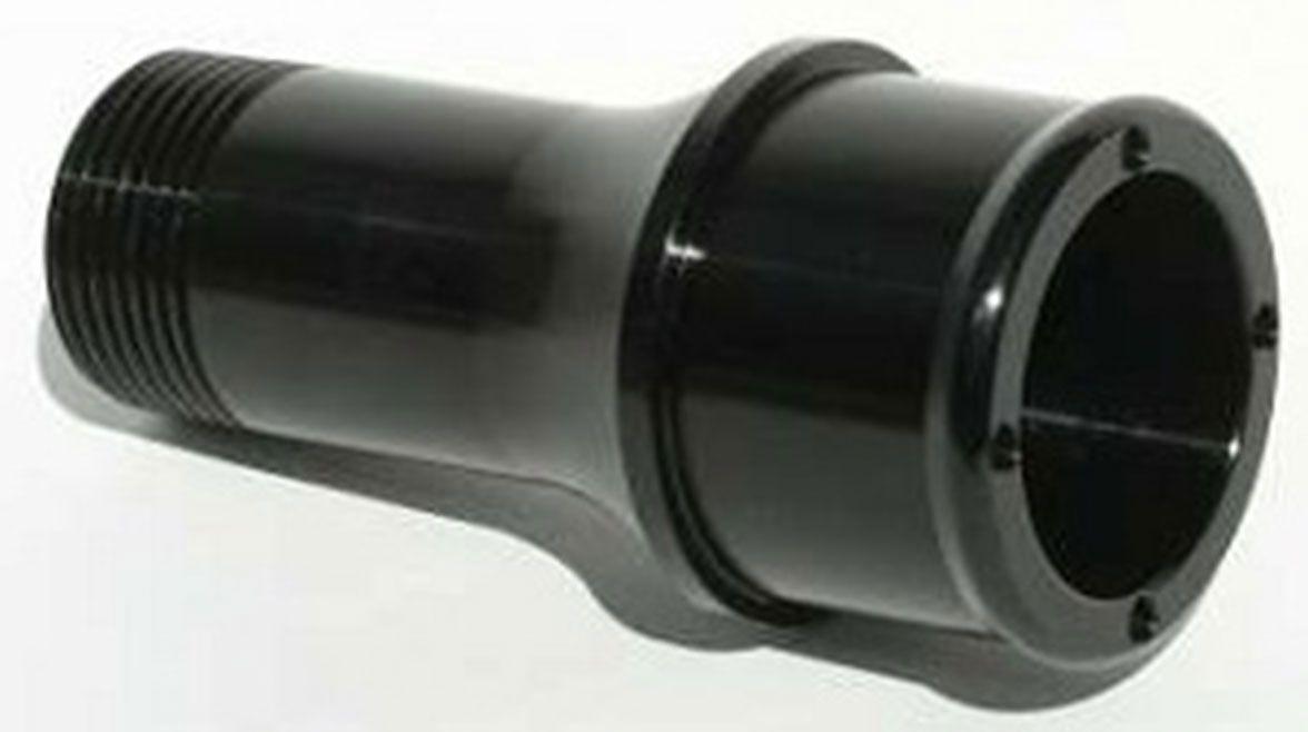 Meziere Inlet Fitting,Extended Length For 100 Series Electric Water Pumps Black Finish (MZWP2175S)