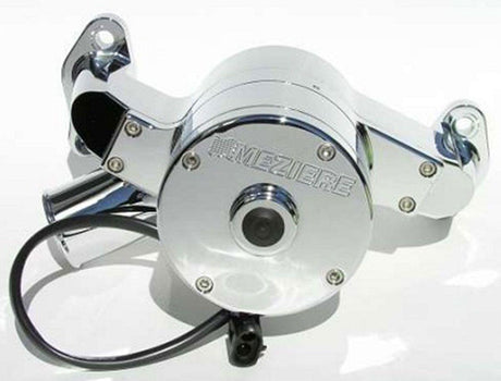 Meziere Electric Water Pump, Fits Small Block Chev, High Flow Style, Chrome Finish (MZWP301C) MZWP301C