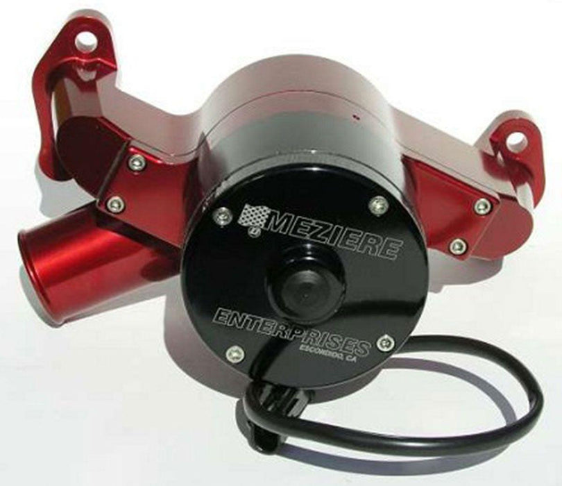 Meziere Electric Water Pump, Fits Small Block Chev, High Flow Style, Red Finish (MZWP301R)