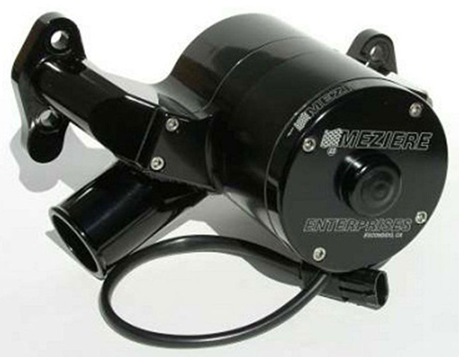 Meziere Electric Water Pump, Fits Small Block Chev, High Flow Style, Black Finish (MZWP301S)