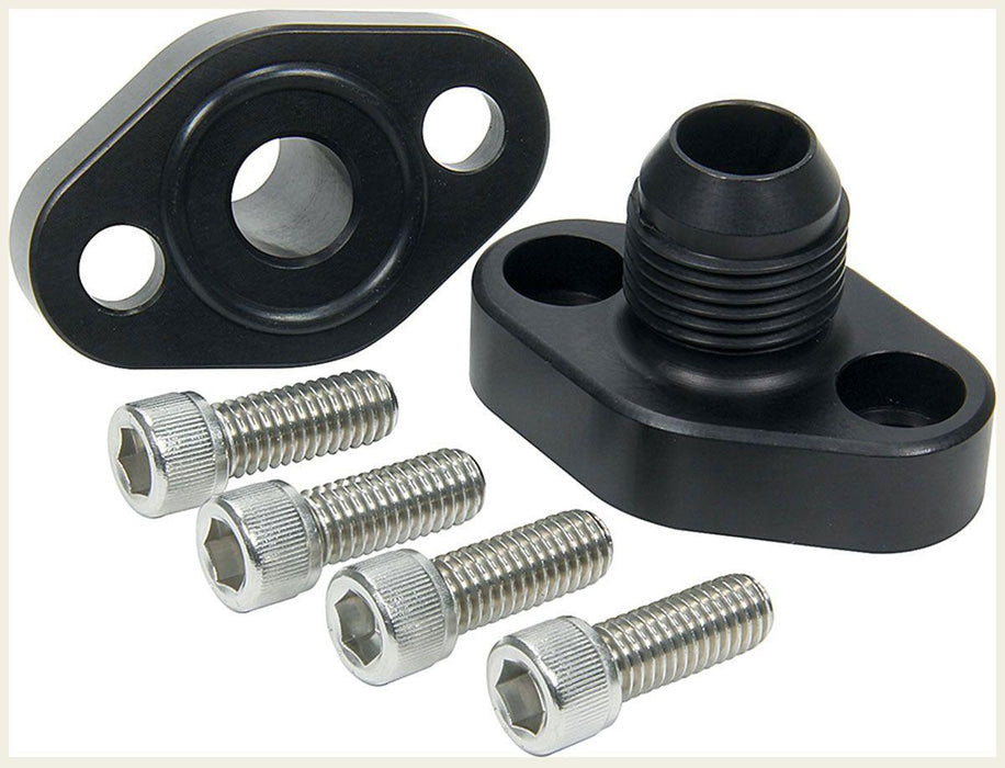 Meziere Block Adapters For Remote Pump System, Fits Small Block Chev (MZWP8116ANS)