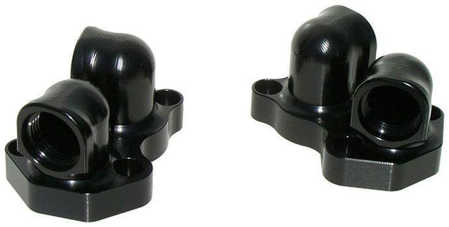 Meziere -12AN ORB Swivel Block Adapters, Black, Pair (MZWP8992S)