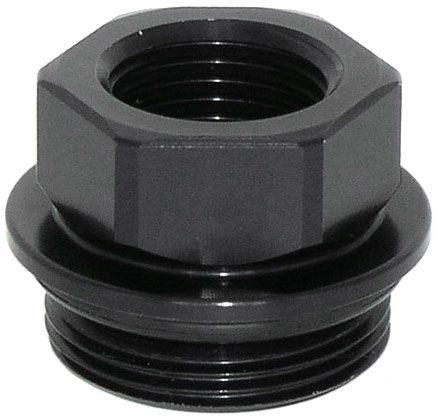 Meziere Port Adapter 15/16-20 - 3/8" NPT Female, Black (MZWPM38PS)