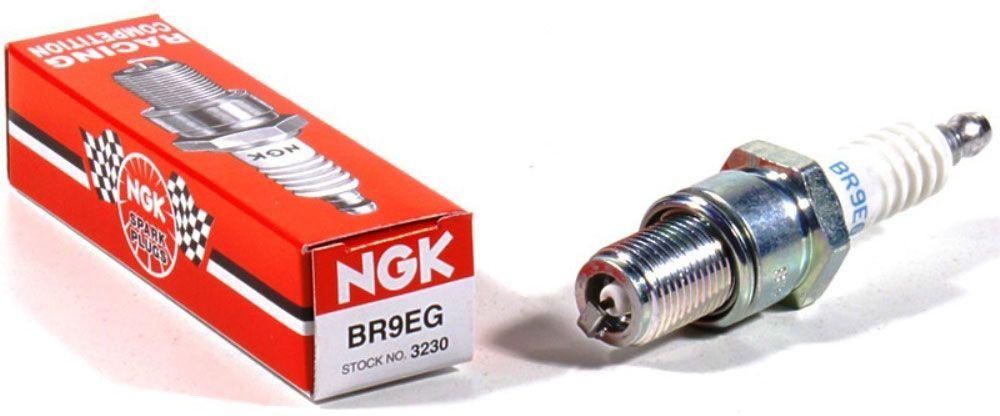 NGK BR9EG, Spark Plug, Racing, 14mm Thread, .750 in. Reach, 13/16 in. Hex, Gasket Seat, Resistor, Each (NGK-BR9EG)