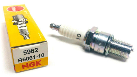 NGK R6061-10, Spark Plug, Racing, Gasket Seat, 14mm Thread, .750 in. Reach, Non-Resistor, Each (NGK-R6061-10) NGK-R6061-10