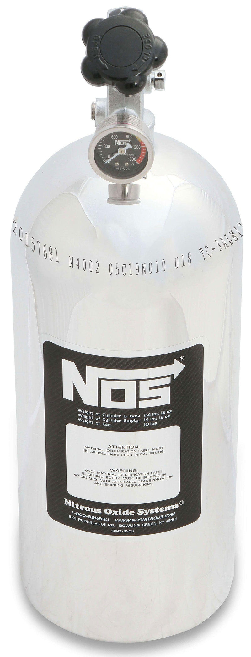 NOS Nitrous Bottle 10-lb. (Polished) (NOS14745-P) NOS14745-P