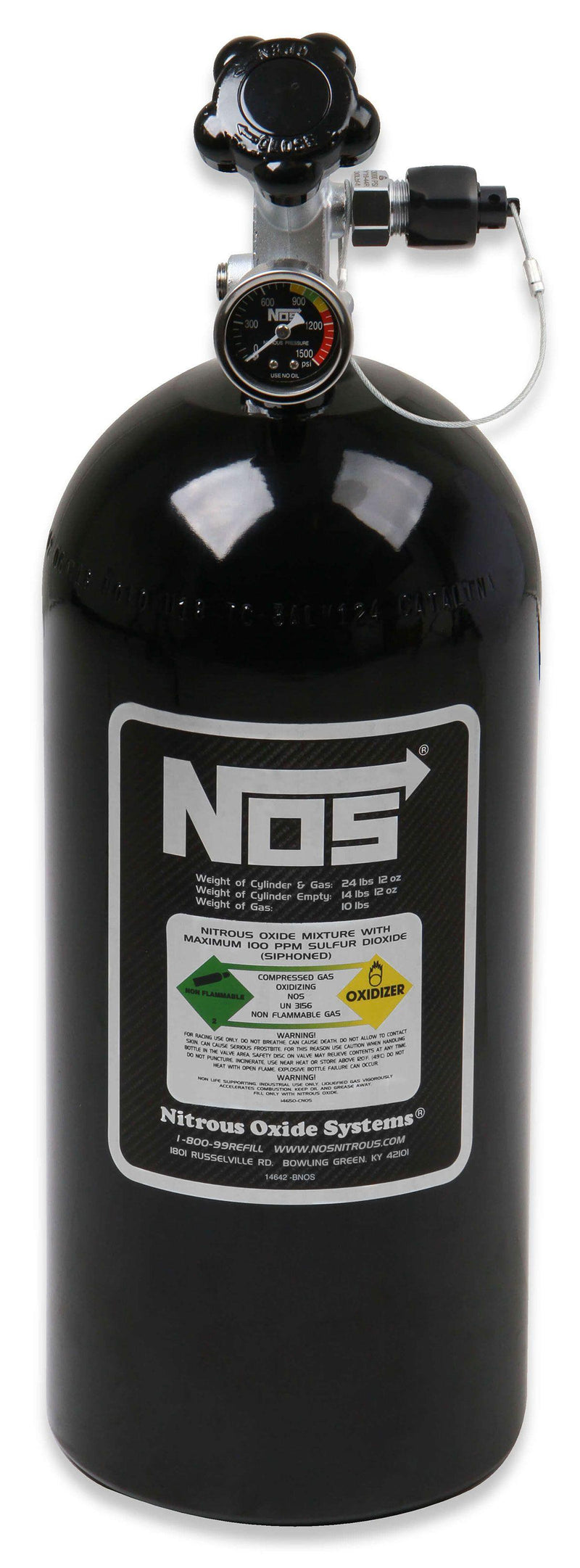 NOS Nitrous Bottle 10-lb. (Black) (NOS14745B-TPI) NOS14745B-TPI