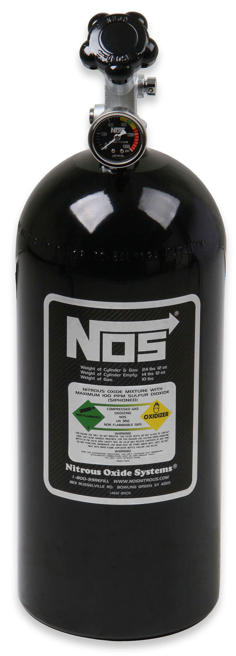 NOS Nitrous Bottle 10-lb. (Black) (NOS14745B) NOS14745B