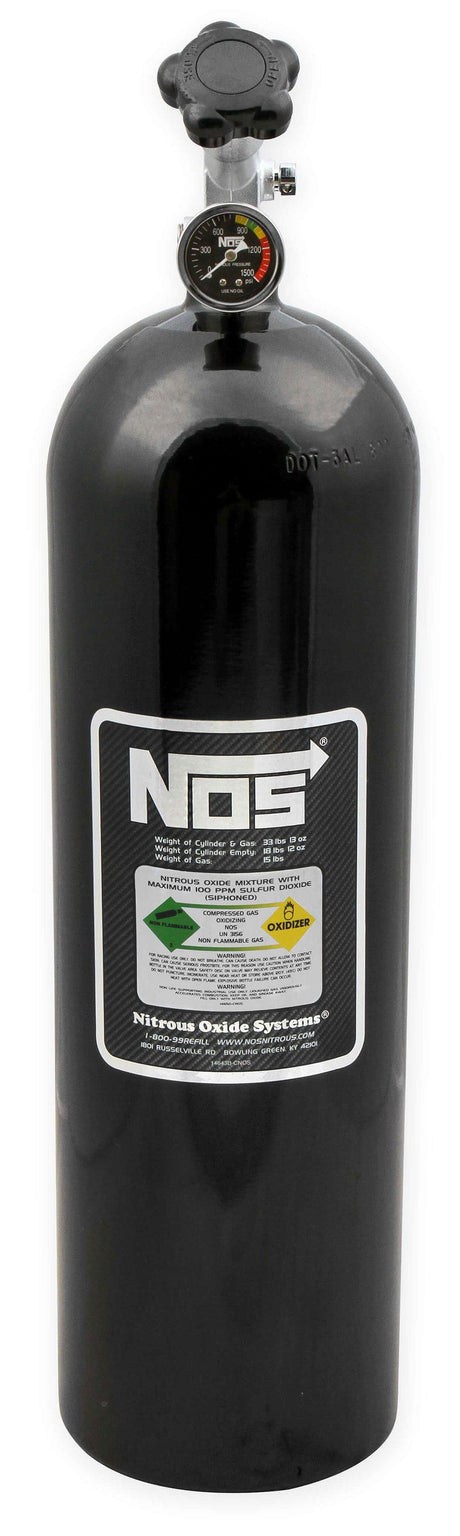 NOS Nitrous Bottle 15-lb - Black (NOS14750B) NOS14750B