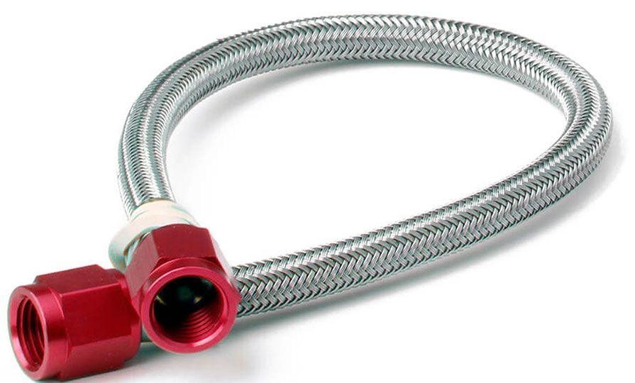 NOS BRAIDED LINE -4AN RED 18" LENGTH (457mm) HOLLEY / 15221NOS (NOS15221) NOS15221