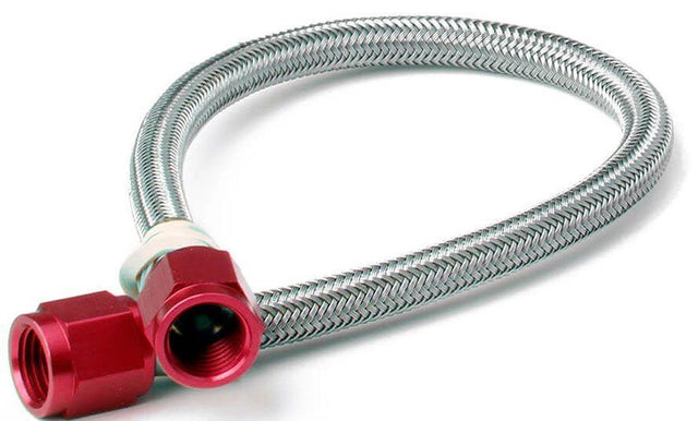 NOS BRAIDED LINE -4AN RED 18" LENGTH (457mm) HOLLEY / 15221NOS (NOS15221) NOS15221
