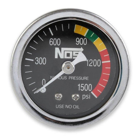 NOS 1-1/2" Nitrous Pressure Gauge, Black (NOS15925)