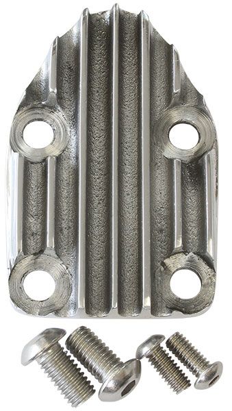 Obrien Polished Finned Aluminium Fuel Pump Block Off (OTBOSB)