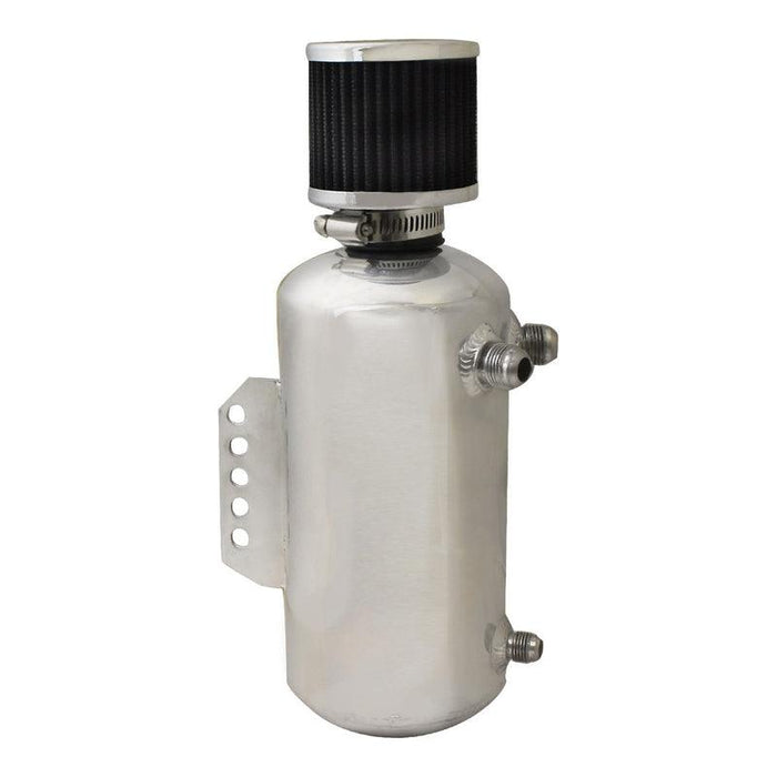Proflow Oil Breather Catch Tank 2L w/AN Hose Ends & Breather, Polished - PFECCT2RP
