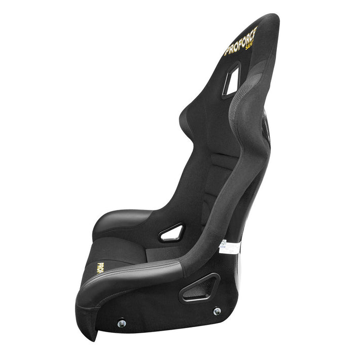 Proforce Racing Seat, FIA, Highback Bucket, Glass Fiber Reinforce Plastic, Black Velour, Each - PFS-RTS800