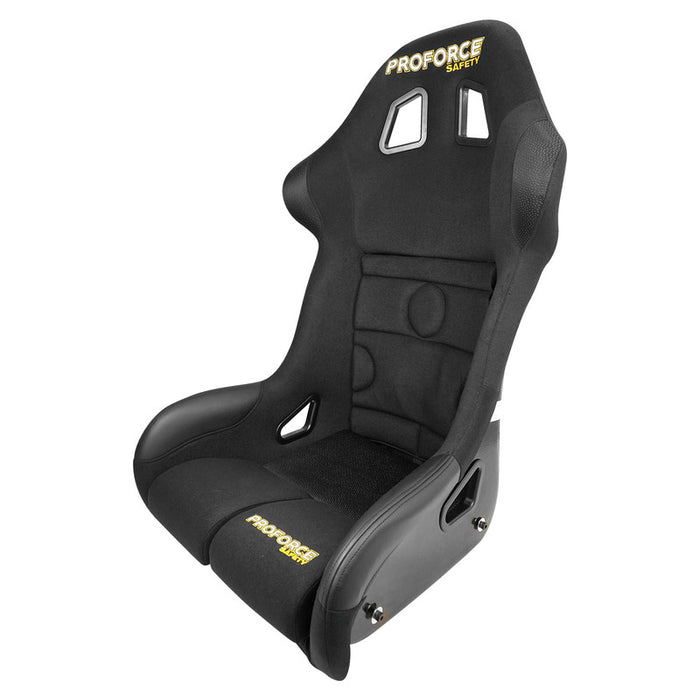 Proforce Racing Seat, FIA, Highback Bucket, Glass Fiber Reinforce Plastic, Black Velour, Each - PFS-RTS800