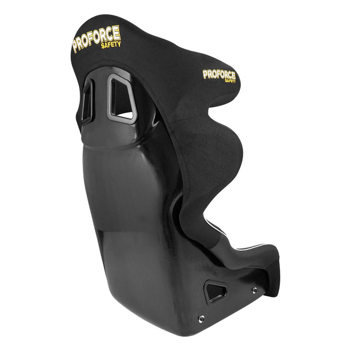 Proforce Racing Seat, FIA, Highback Bucket Competition, Glass Fiber Reinforce Plastic Lightweight, Black Velour, Each - PFS-RTS900