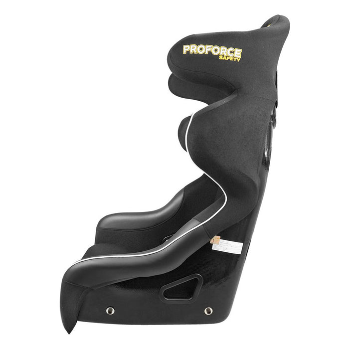 Proforce Racing Seat, FIA, Highback Bucket Competition, Glass Fiber Reinforce Plastic Lightweight, Black Velour, Each - PFS-RTS900