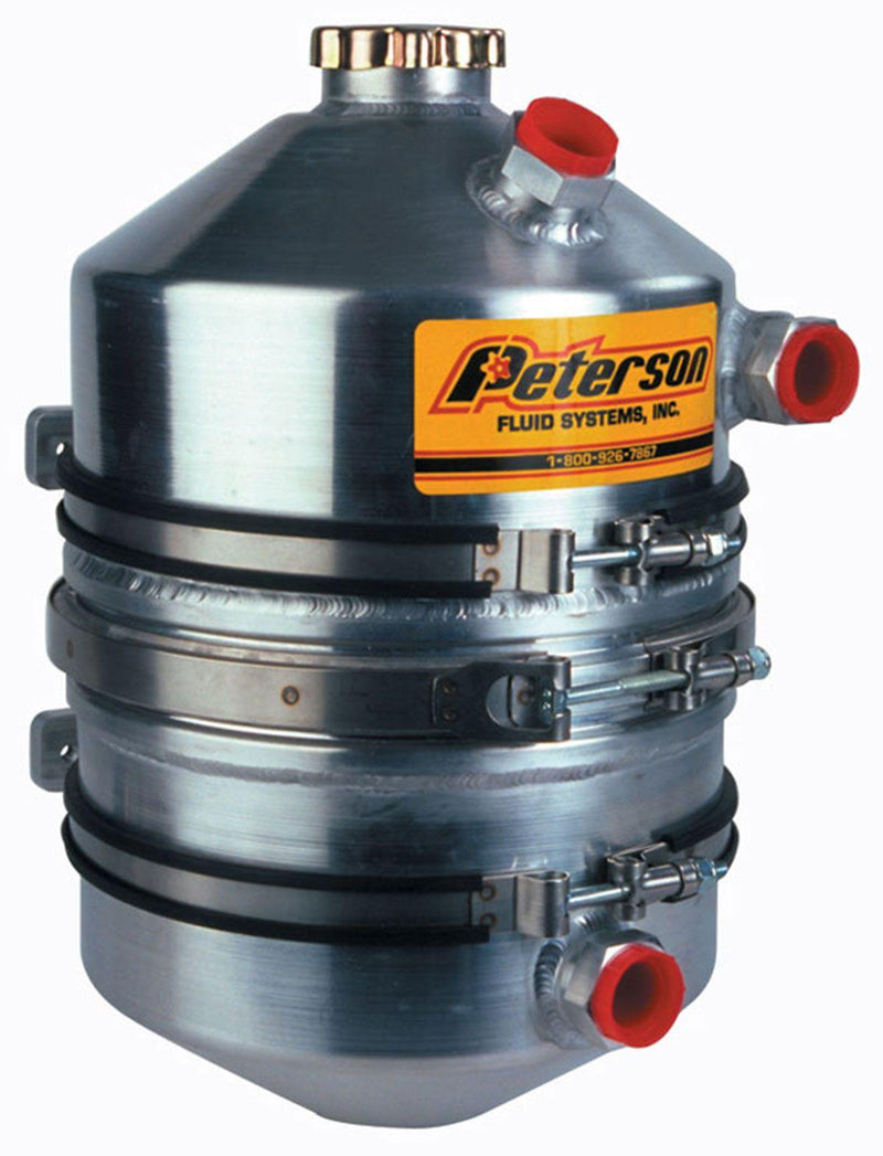Peterson Dry Sump Oil Tank 3 Gallon with Dual Scavenge Inlet (PFS08-0010) PFS08-0010
