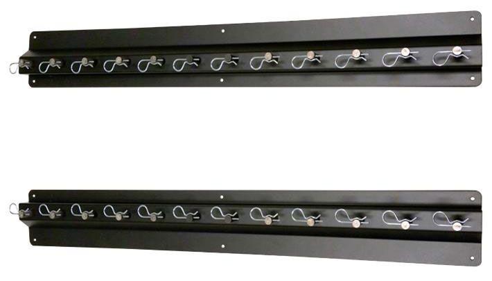 Pit Pal 12 Unit Aluminium Shock Rack Black 33"W x 4.5"H x 2.75"D (PIT-1037) PIT-1037