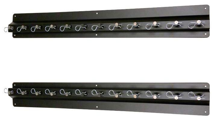 Pit Pal 12 Unit Aluminium Shock Rack Black 33"W x 4.5"H x 2.75"D (PIT-1037)