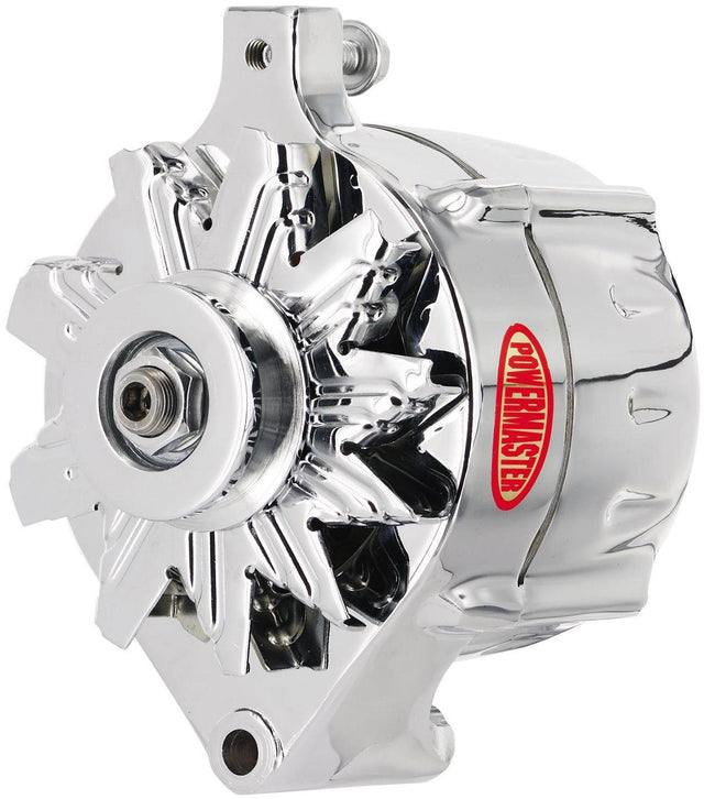 Powermaster Chrome Smooth Ford Alternator (PM8-37141) PM8-37141