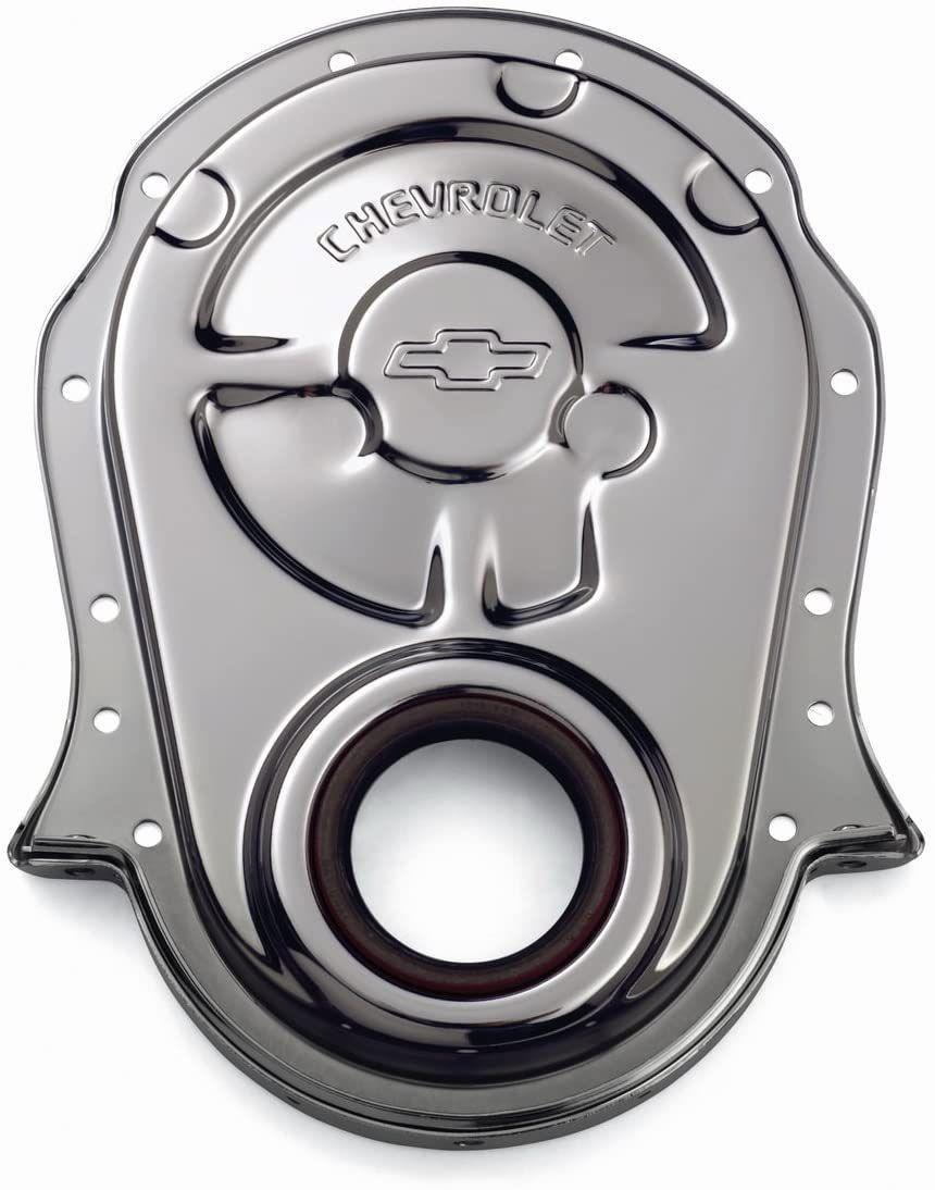 Proform Stamped Steel Timing Cover Chrome with Bowtie Logo (PR141-216) PR141-216