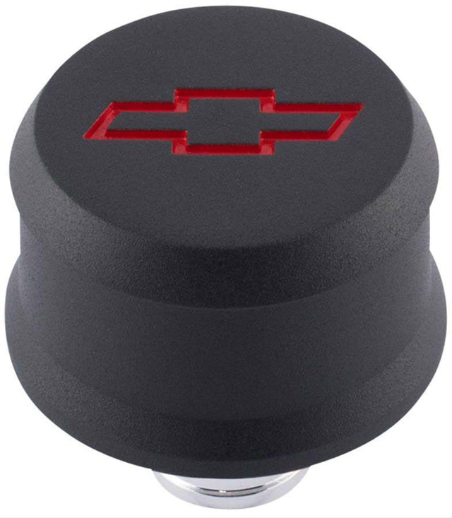 Proform Slant Edge Aluminium Valve Cover Breather Push-In Style - Black Crinkle (PR141-861) PR141-861