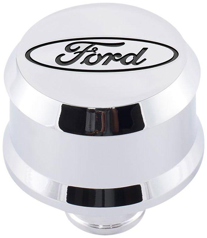 Proform Slant Edge Aluminium Valve Cover Breather Push-In Style - Chrome (PR302-439) PR302-439