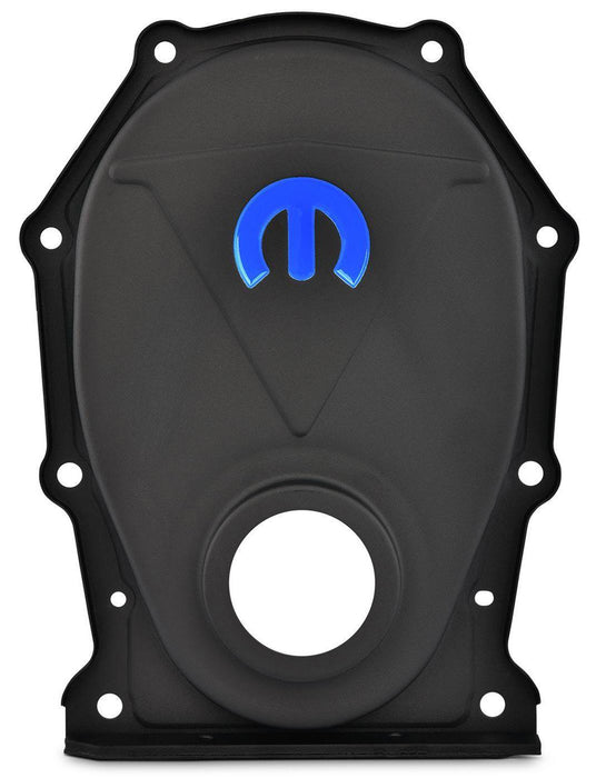 Proform MOPAR BIG BLOCK TIMING COVER BLACK CRINKLE OMEGA "M" EMBLEM PROFORM - 440-219 (PR440-219)