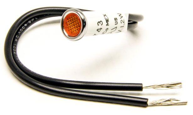 Painless 5/16" Indicator Dash Light, Amber (PW80203) PW80203