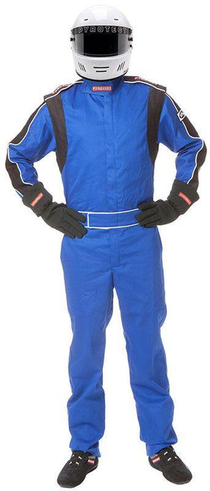 Pyrotect Sportsman Deluxe One Piece Blue Racing Suit (Medium) (PY210203)