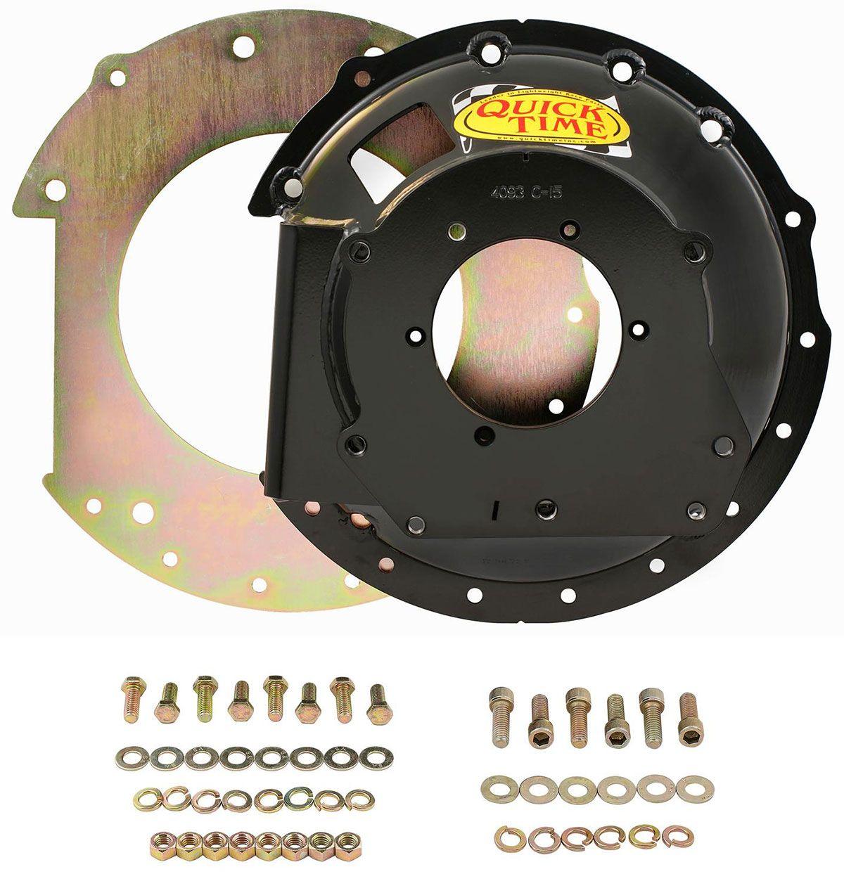 Quick Time Bellhousing, For Mazda RX7 to Munice, Jerico Manual Transmission, Steel, Black, Each (QTRM-4093) QTRM-4093