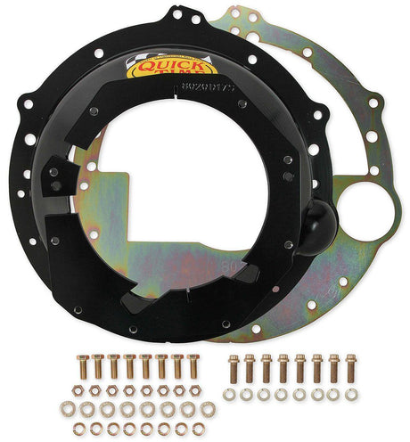 Quick Time Bellhousing, Hydraulic Clutch, 168 Tooth Flywheel, 5.5 in. Height, Manual Transmission, Steel, Black, For Chevrolet LS And Late Model LT, E (QTRM-8020) QTRM-8020