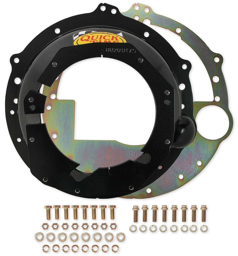 Quick Time Bellhousing, Hydraulic Clutch, 168 Tooth Flywheel, 5.5 in. Height, Manual Transmission, Steel, Black, For Chevrolet LS And Late Model LT, E (QTRM-8020) QTRM-8020