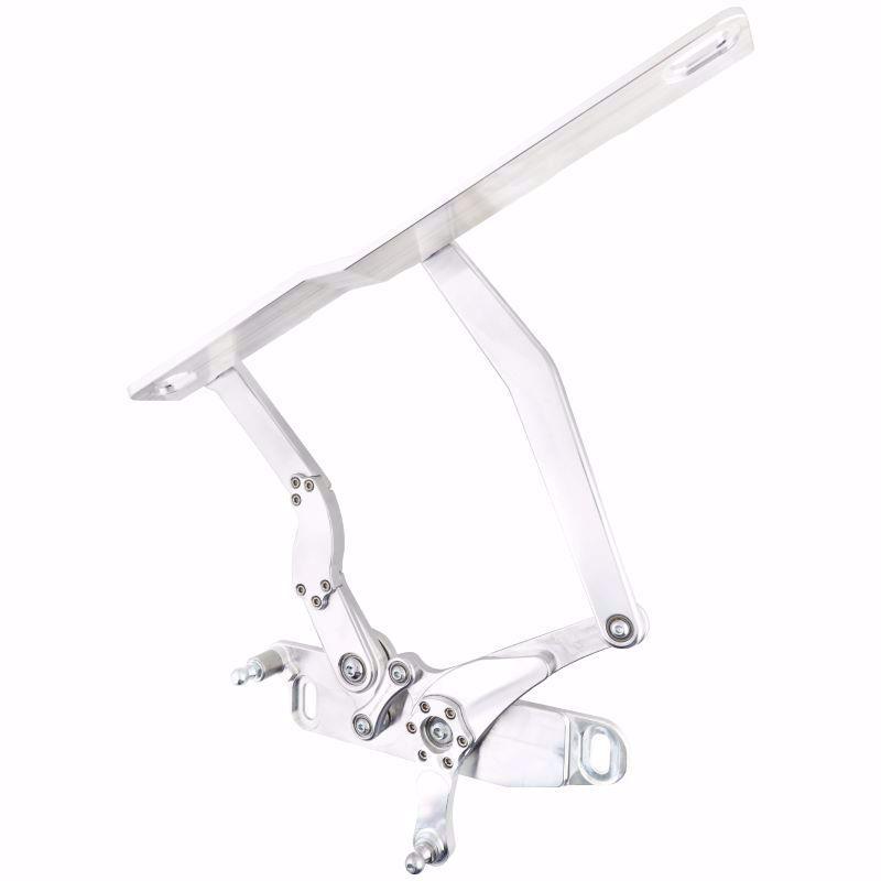 Ring Brothers Solid Frame Bonnet Hinge Kit suit Steel Hood, Natural Finish (RING85701-1101) RING85701-1101