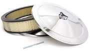 RPC 14" x 3" Chrome Top Muscle Car Style Air Cleaner with Recessed Base & Paper Element (RPCR2195) RPCR2195