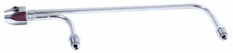RPC Chrome Steel Holley Fuel Line with Dual Metering Blocks 3/8" Tube Diameter, 9-5/16" Centers (RPCR2197X) RPCR2197X