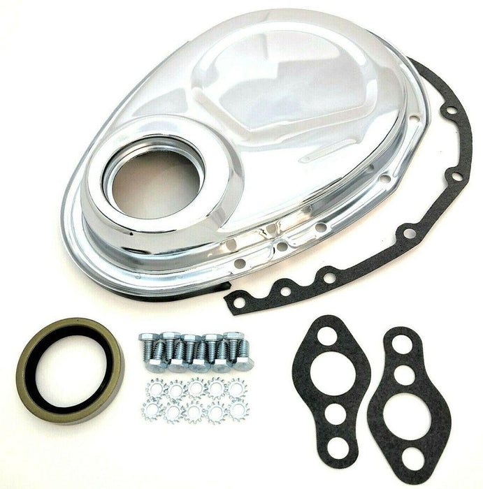 RPC Steel Timing Chain Cover, Chrome Finish (RPCR4934)