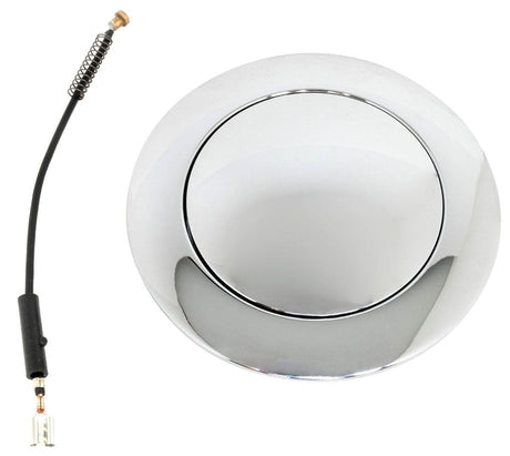 RPC Chrome Aluminium Horn Button with Ground Wire, Plain Style 4-5/8" Dia (RPCR5600C) RPCR5600C