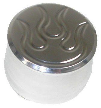 RPC Aluminium Push-In Breather with 1" Neck, Polished Finish, Flame Style (RPCR6001X) RPCR6001X