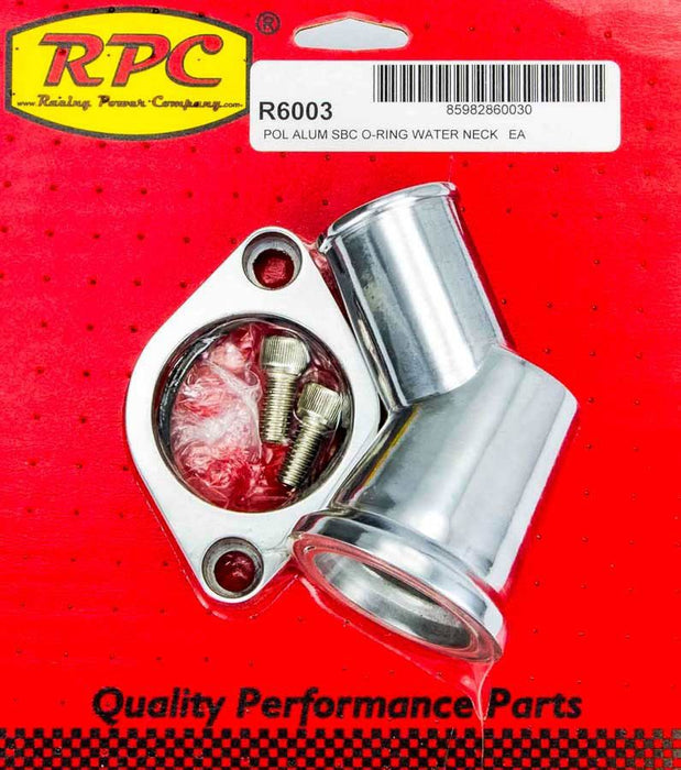 RPC Aluminium 45° Swivel Thermostat Housing, Polished, O-Ring Style (RPCR6003)